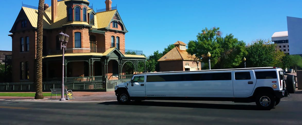 White Hummer Limo from our limo company
