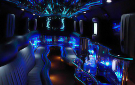 Inside a Hummer Limo