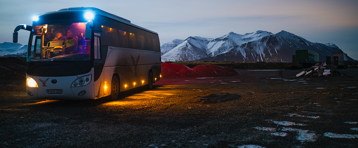 Charter bus exterior